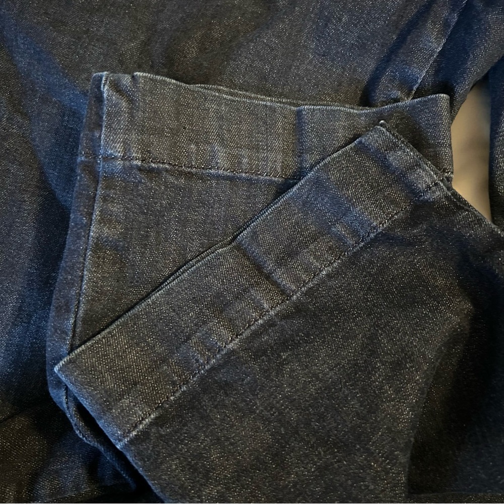 Talbots Jeans Modern Slim Fit Womens Size 14/32 Dark Wash Tapered Leg Denim - Picture 10 of 10